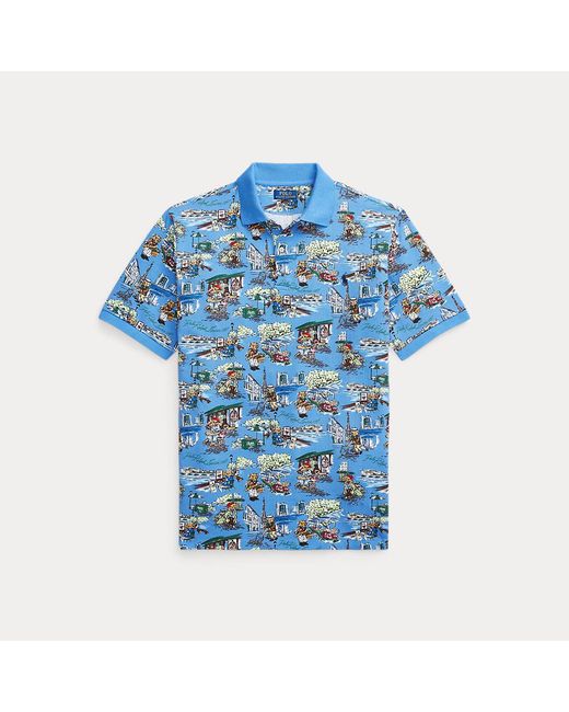 Ralph Lauren Große Größen - Piqué-Poloshirt mit Polo Bear in Blue für Herren