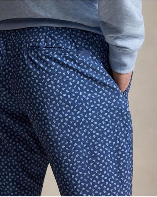 Ralph Lauren Blue 23 Cm Tailored Fit Stretch Print Shorts for men