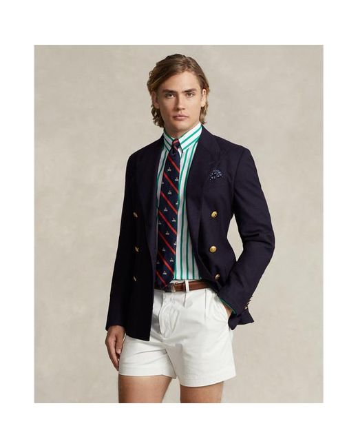 Camicia in popeline a righe Custom-Fit di Polo Ralph Lauren in Blue da Uomo