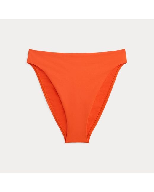 Ralph Lauren Orange High-Leg Bikini Bottom