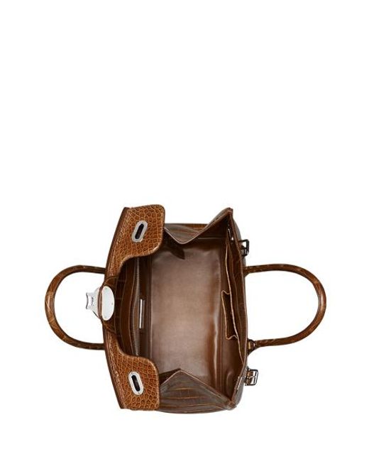 Ralph Lauren Brown Ricky 33 Alligator Bag