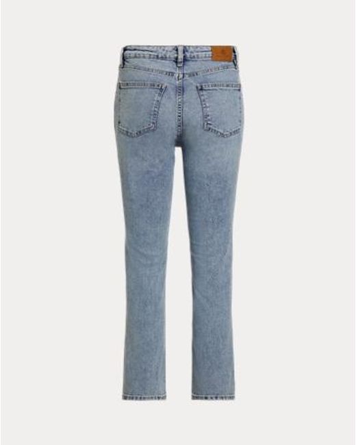Ralph Lauren Enkellange Jeans Met Hoge Taille in het Blue