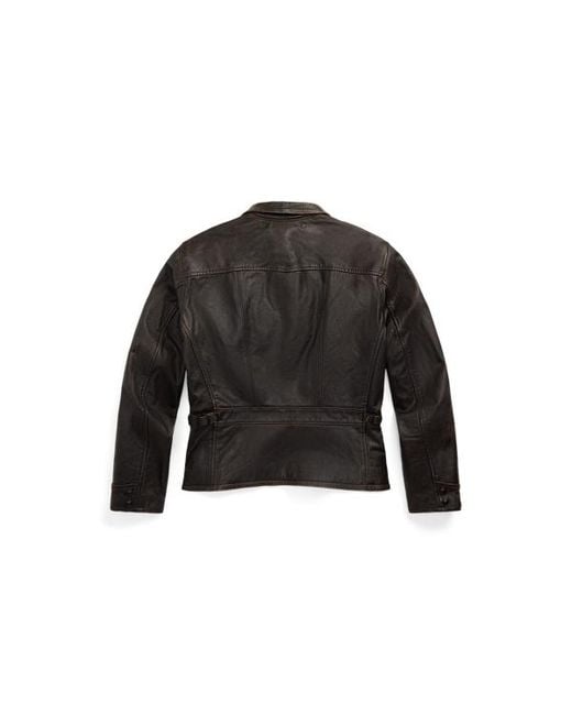 RRL Black Leather Jacket for men