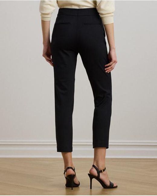 Ralph Lauren Black Ponte Ankle Trouser