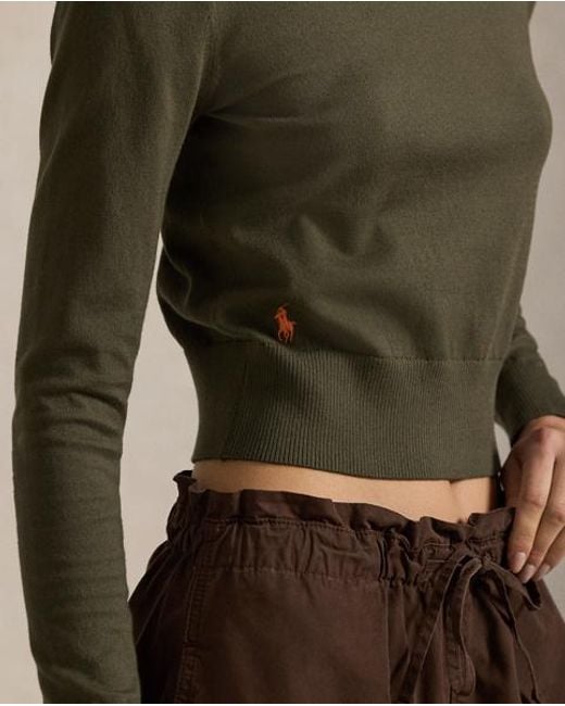 Polo Ralph Lauren Trui Met Boothals Van Katoenmix in het Green