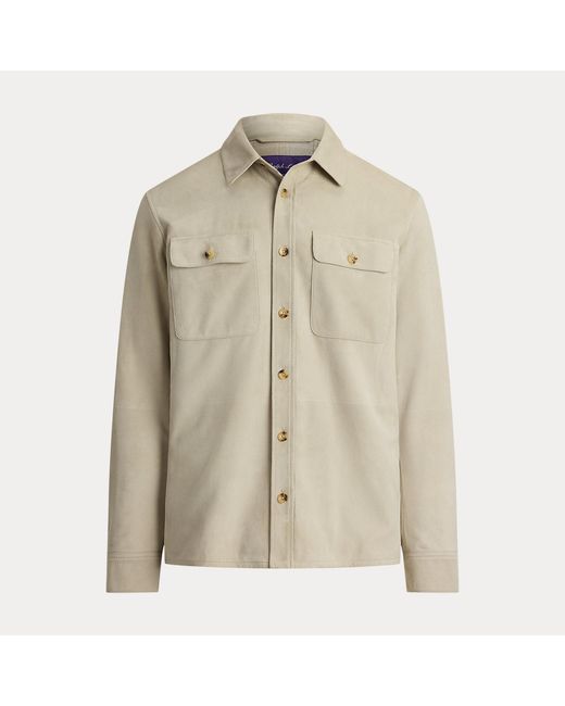 Ralph Lauren Natural Calloway Suede Shirt Jacket for men