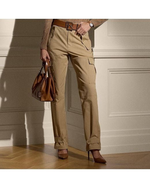 Ralph Lauren Natural Ralph Lauren Gentry Cotton Canvas Cargo Pant