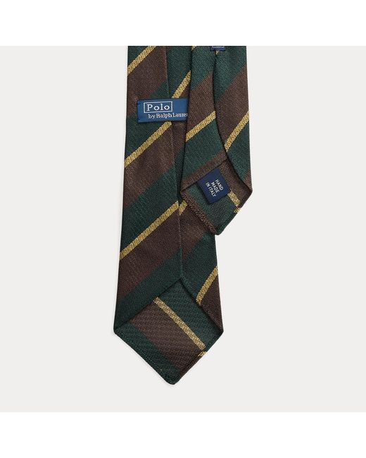 Polo Ralph Lauren Green Vintage-Inspired Striped Silk Tie for men