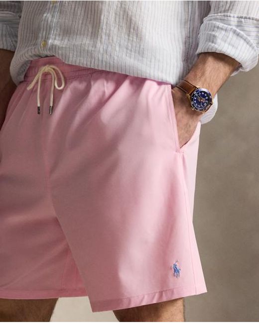 Polo Ralph Lauren Pink Traveller Classic Fit Swimming Trunks for men