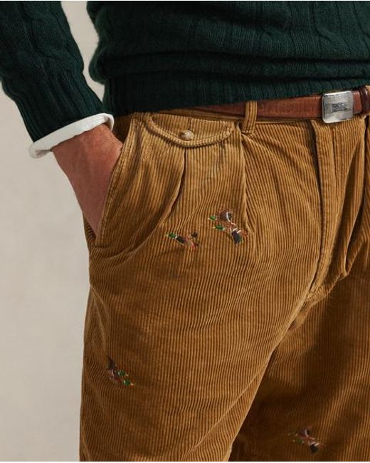 Polo Ralph Lauren Relaxed-Fit Hose Whitman Mit Stickerei in Brown für Herren