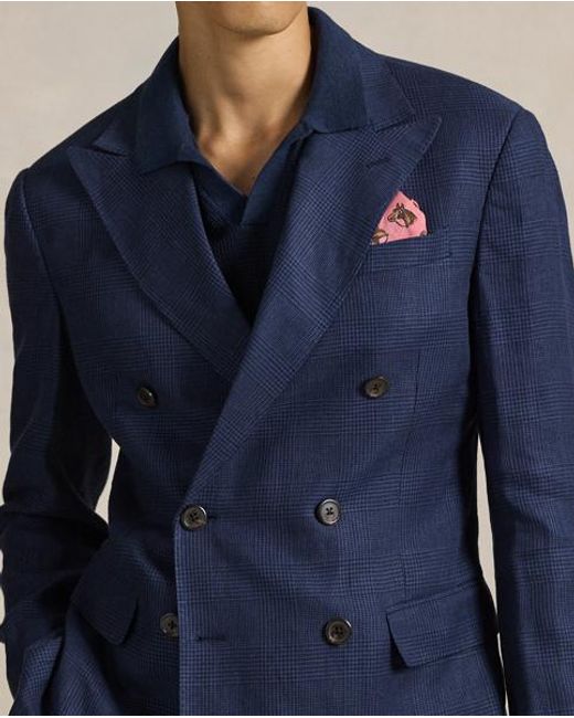 Polo Ralph Lauren Blue Polo Modern Fit Glen Plaid Suit Jacket for men