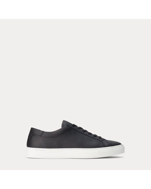 Polo Ralph Lauren Black Jermain Leather Trainer for men