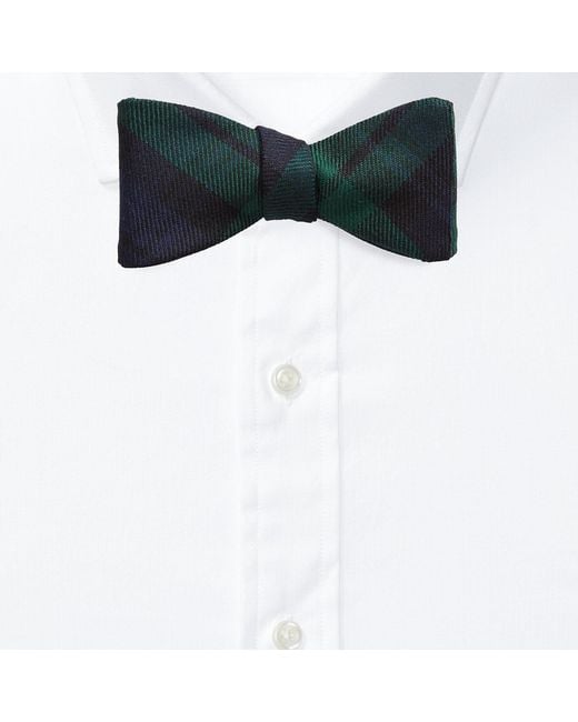 Polo Ralph Lauren Blue Tartan Wool Bow Tie for men