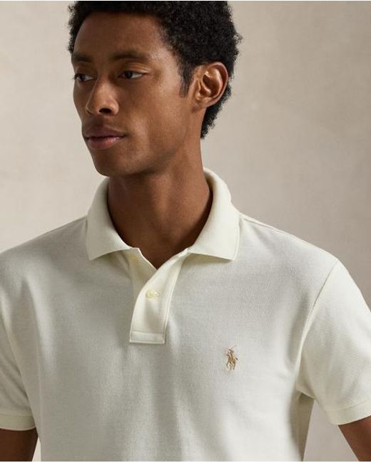 Polo Ralph Lauren Natural Slim Fit Mesh Polo Shirt for men