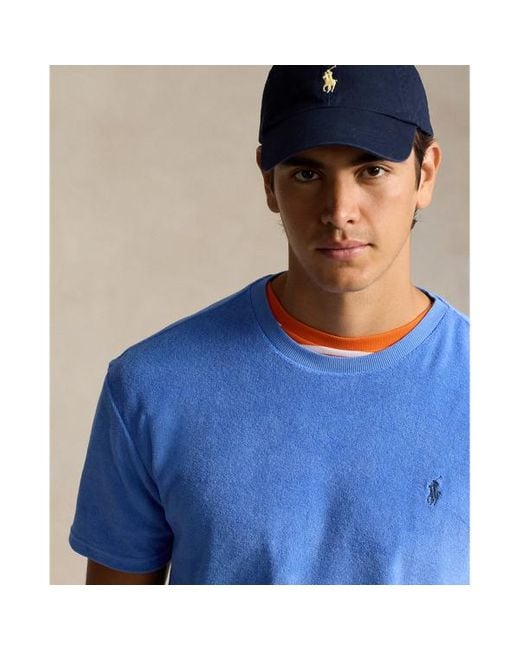 Polo Ralph Lauren Classic Fit Badstof T-shirt in het Blue voor heren