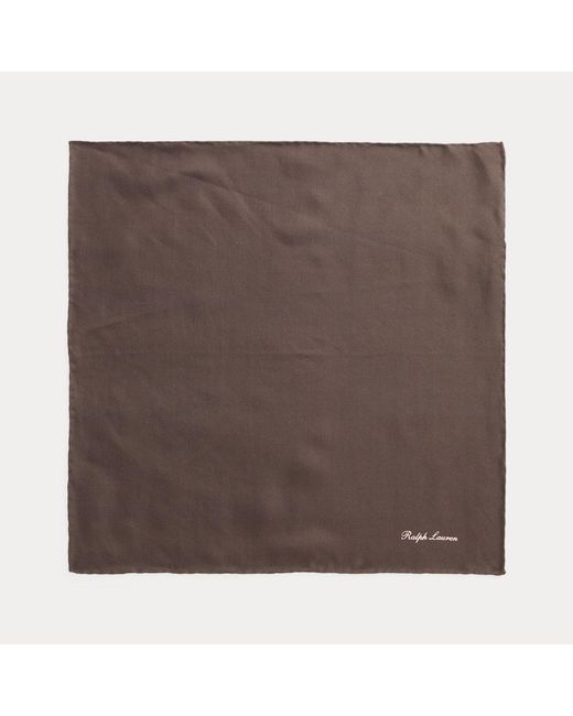 Ralph Lauren Brown Silk Pocket Square for men