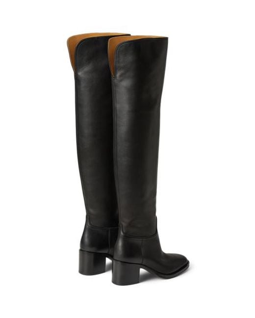Ralph Lauren Black Barnet 55 Mm Calfskin Boot