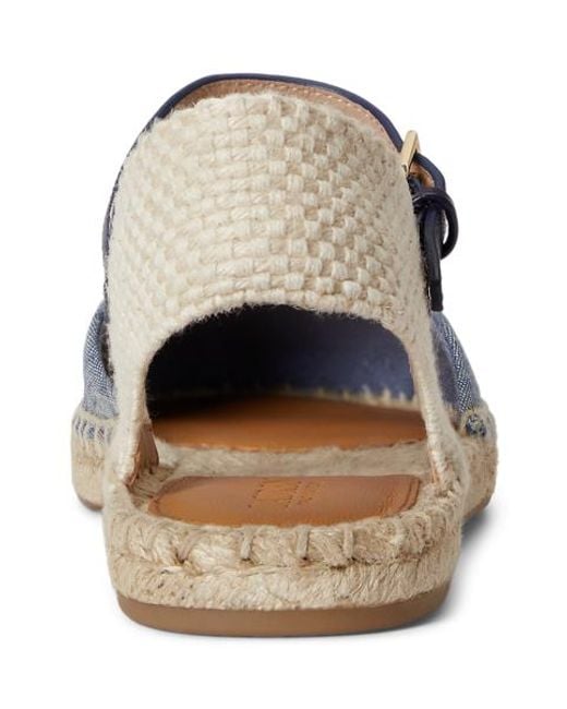 Ralph Lauren Blue Robby Chambray Espadrille Flat