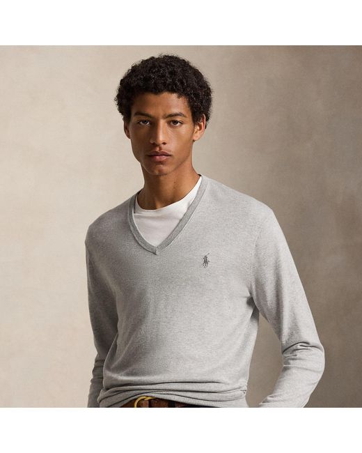 Polo Ralph Lauren Multicolor Slim Fit Cotton V-neck Sweater for men