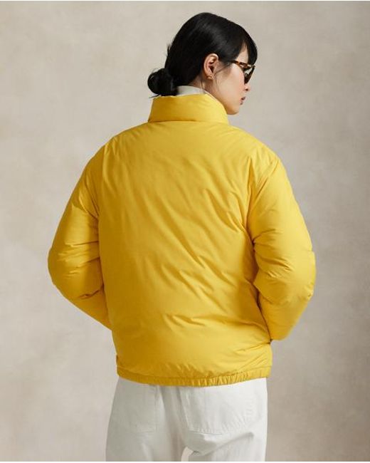 Polo Ralph Lauren Yellow Logo Down Puffer Jacket