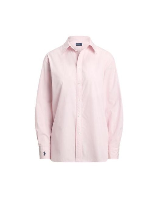 Ralph Lauren Pink End-On-End Oversize Fit Cotton Shirt