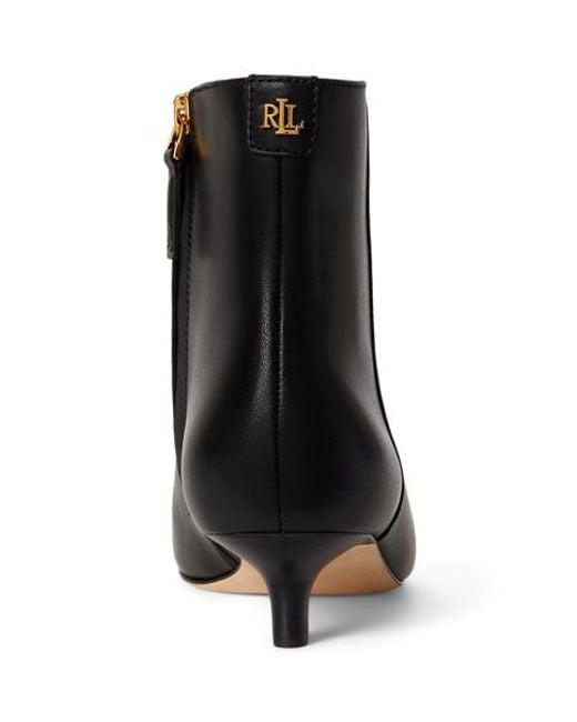 Ralph Lauren Black Francesca Calfskin Bootie