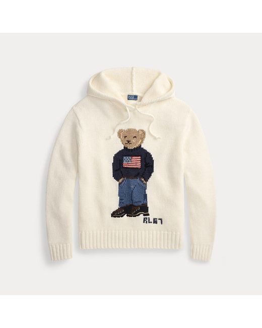 Polo Ralph Lauren Natural Polo Bear Hooded Jumper