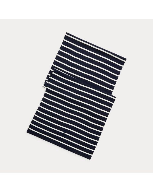 Polo Ralph Lauren Blue Striped Knit Wrap Scarf for men