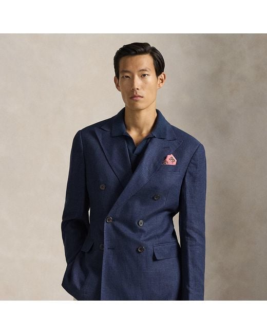 Polo Ralph Lauren Blue Polo Modern Fit Glen Plaid Suit Jacket for men