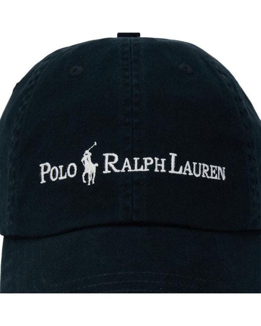 Gorra de sarga de algodón Polo Ralph Lauren de hombre de color Blue