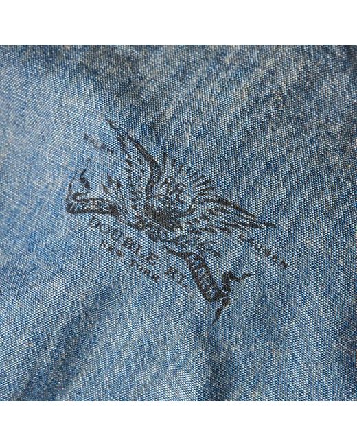 Berretto newsboy in denim indaco di RRL in Blue da Uomo