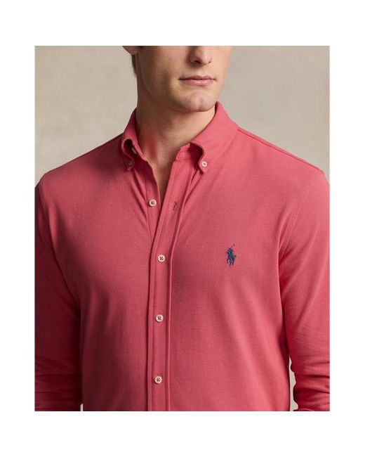 Polo Ralph Lauren Red Featherweight Mesh Shirt for men