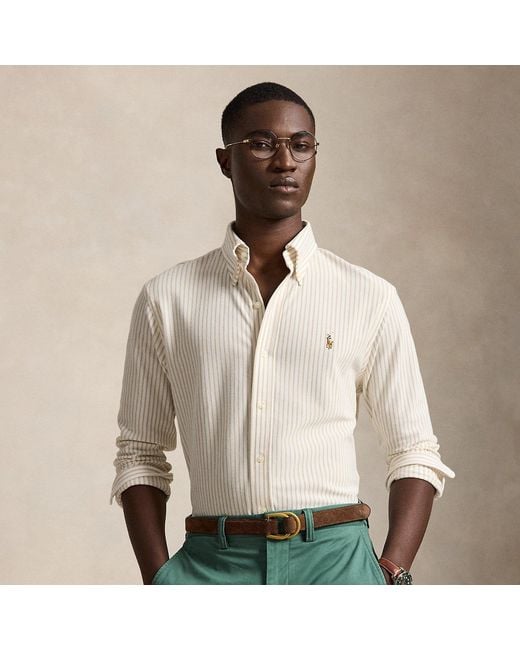 Polo Ralph Lauren Natural Striped Knit Oxford Shirt for men