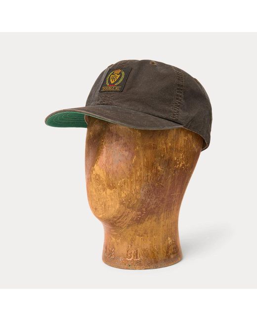 RRL Green Oilcloth Ball Cap for men