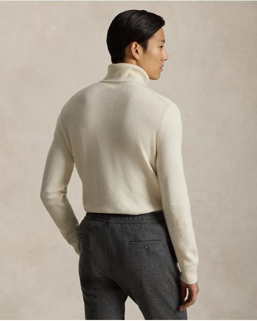 Polo Ralph Lauren Natural Wool-Cotton Turtleneck Sweater for men