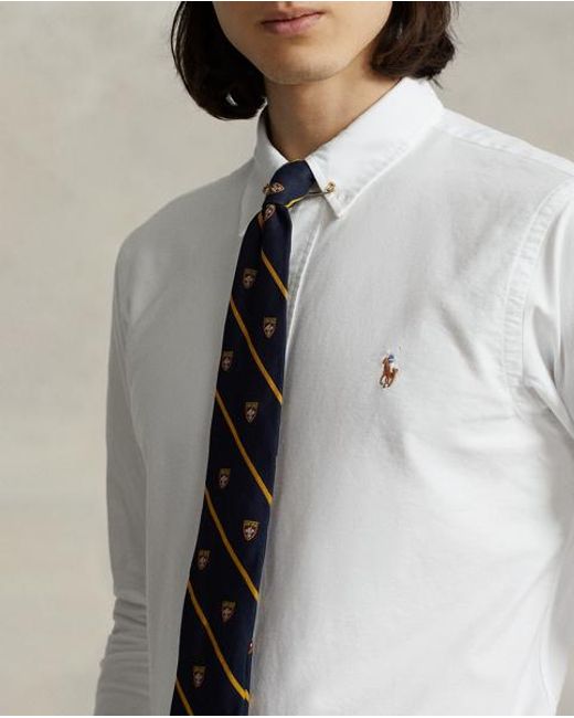 Polo Ralph Lauren White Custom Fit Oxford Shirt for men