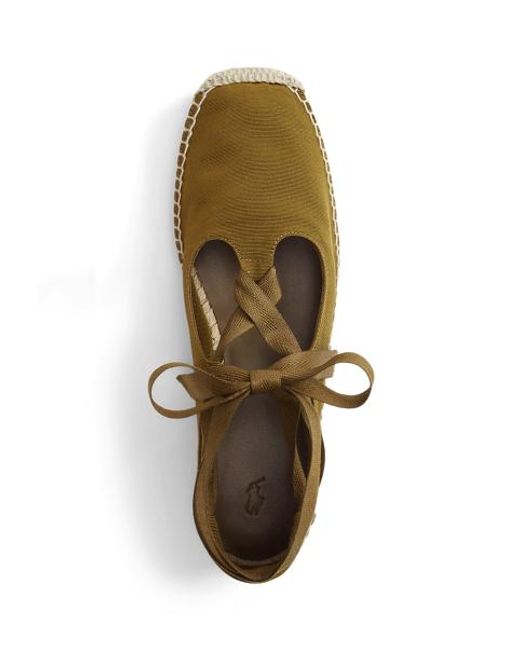 Polo Ralph Lauren Natural Grosgrain Lace-Up Espadrille