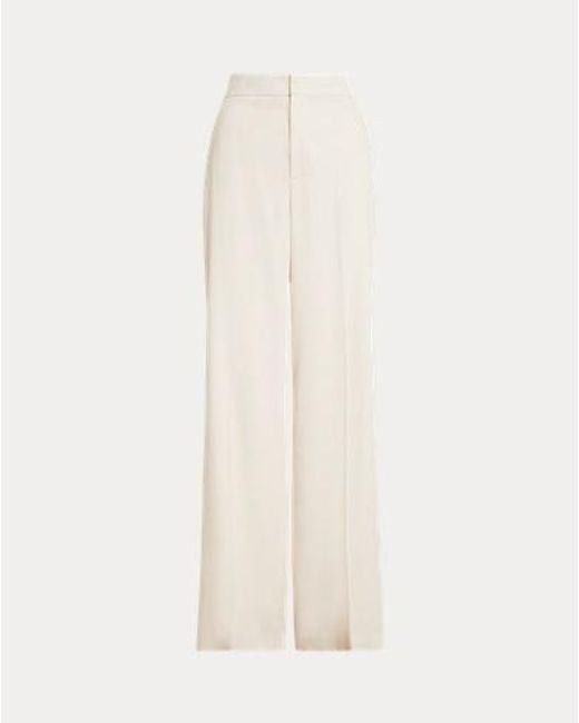 Ralph Lauren White Dean Ii Wool Gabardine Trousers