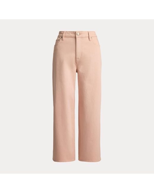 Ralph Lauren Multicolor High-Rise Wide-Leg Cropped Jean