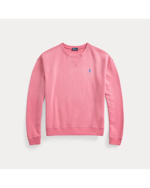 Polo Ralph Lauren Pink Leichter Rundhalspullover aus Fleece