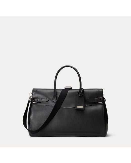 Ralph Lauren Black Bedford Calfskin Duffel for men