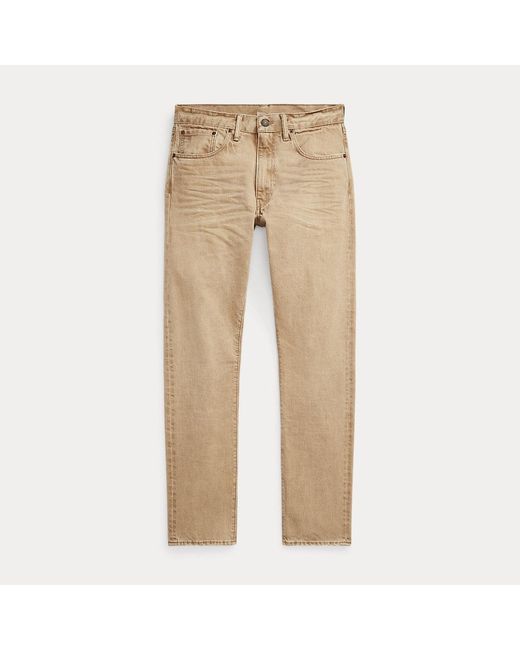 Jeans color cuoio High Slim-Fit di RRL in Natural da Uomo
