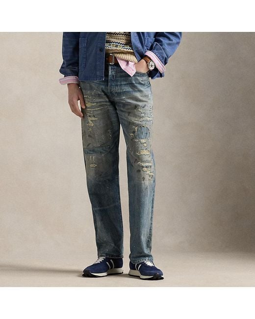 Ralph Lauren Blue Vintage Classic Distressed Jean for men