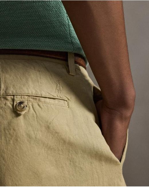 Polo Ralph Lauren Natural Bedford Classic Fit Linen-Cotton Trouser for men