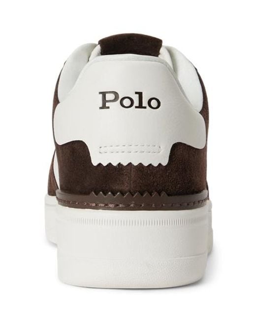 Polo Ralph Lauren Natural Masters Court Leather-Suede Trainer for men