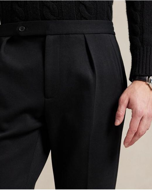Polo Ralph Lauren Black Double-Knit Suit Trouser for men