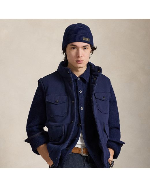 Polo Ralph Lauren Blue Loopback Fleece Utility Vest for men