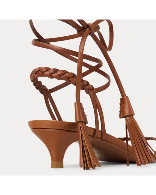 Sandales Alexandrea Tannées 3,5 Cm Ralph Lauren en coloris Brown