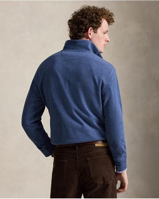 Polo Ralph Lauren Blue Estate-Rib Quarter-Zip Pullover for men