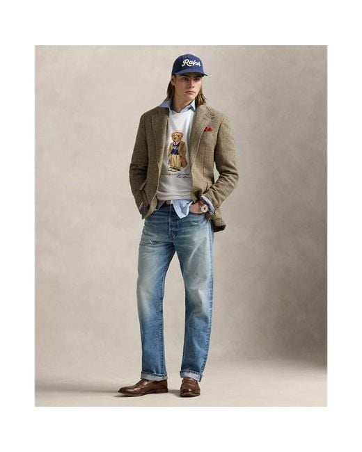 Polo Ralph Lauren White Polo Bear Fleece Pullover for men